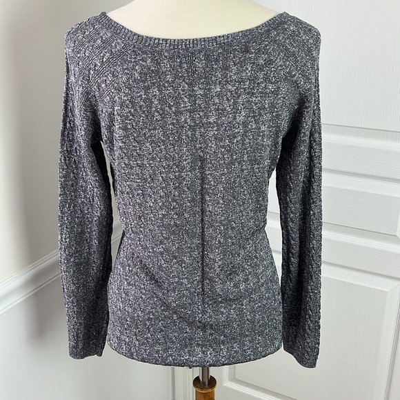 Jones New York Signature Metallic Cable-Knit Sweater - Picture 7 of 10